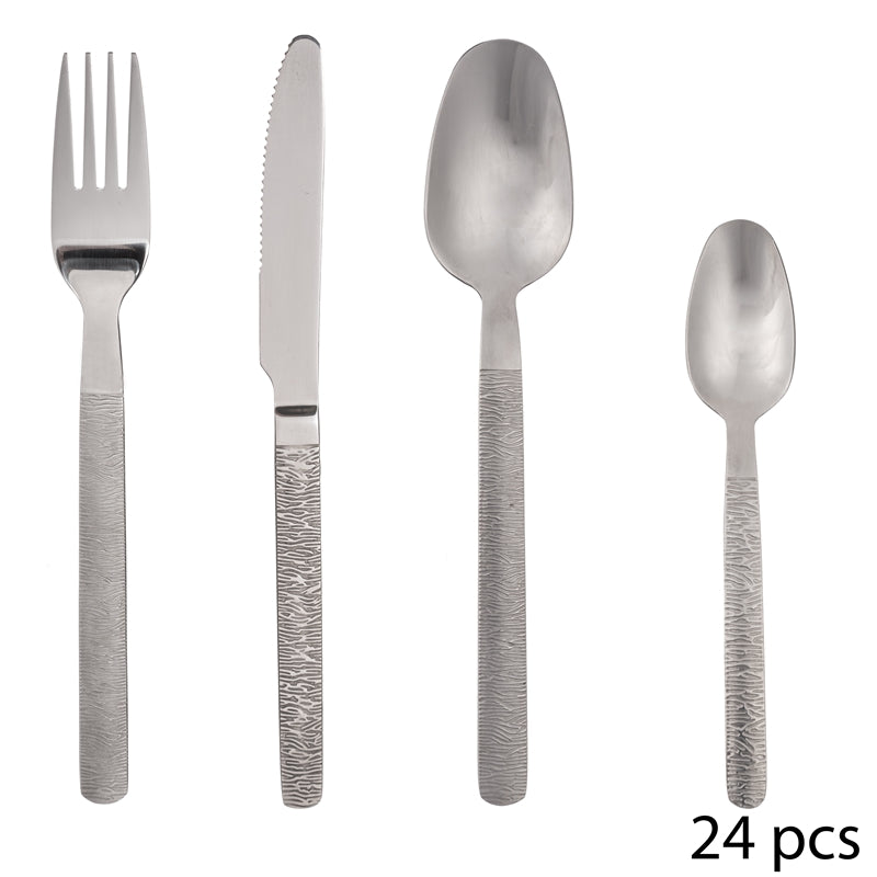 Secret de Gourmet Jungle Lot de couverts en inox - 24 pièces