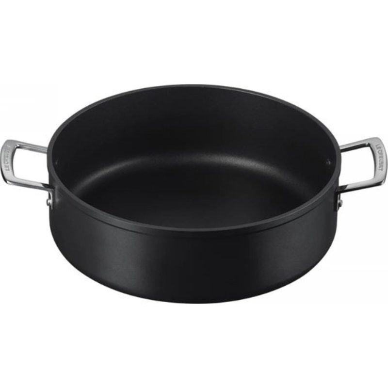 Le Creuset Rondeau anti-adhérent Les Forgées avec couvercle en verre - 28 cm
