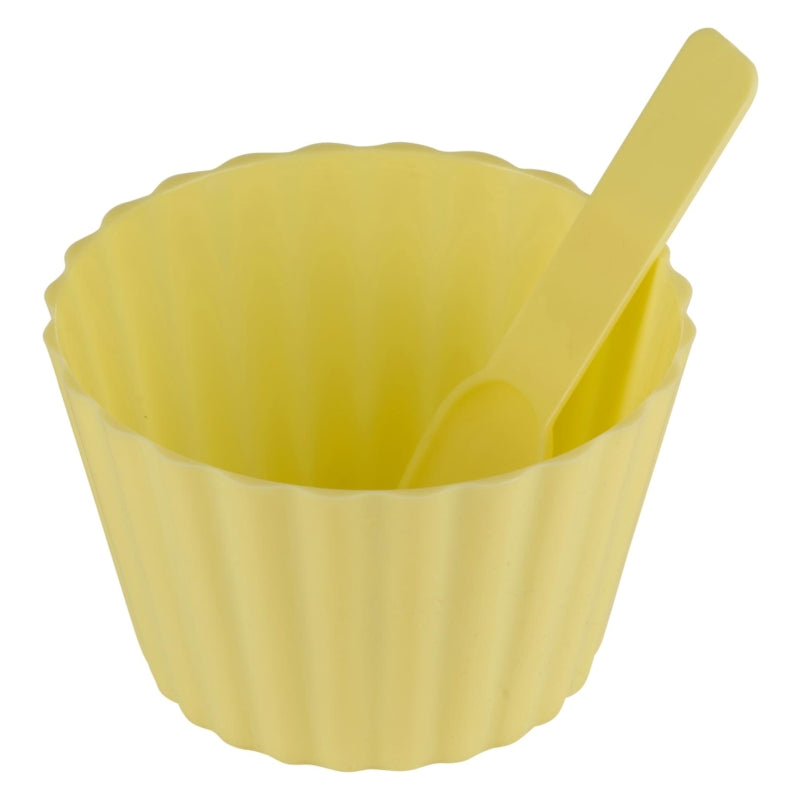 Alpina, ramequins à glace avec cuillères ( 4 bols & 4 cuillères)
