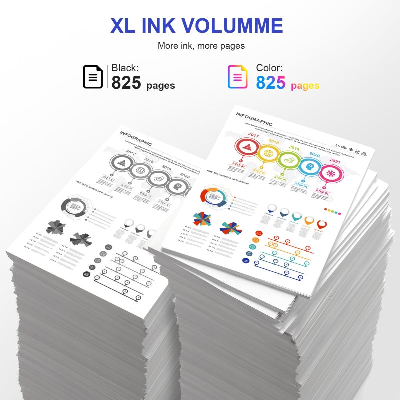 Inkcloud 912XL Cartouches d'encre compatibles pour HP Officejet 8022 8025 8020 8024, 1 Jaune