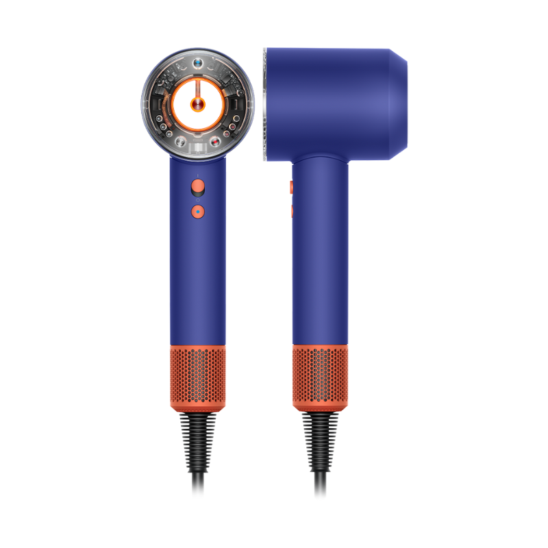 Dyson Supersonic Nural HD16 Sèche-cheveux professionnel ionique, 1600 W, 4 réglages de chaleur, 3 réglages de vitesse, avec accessoires, Bleu Periwinkle/Bleu Topaze, Prise UK