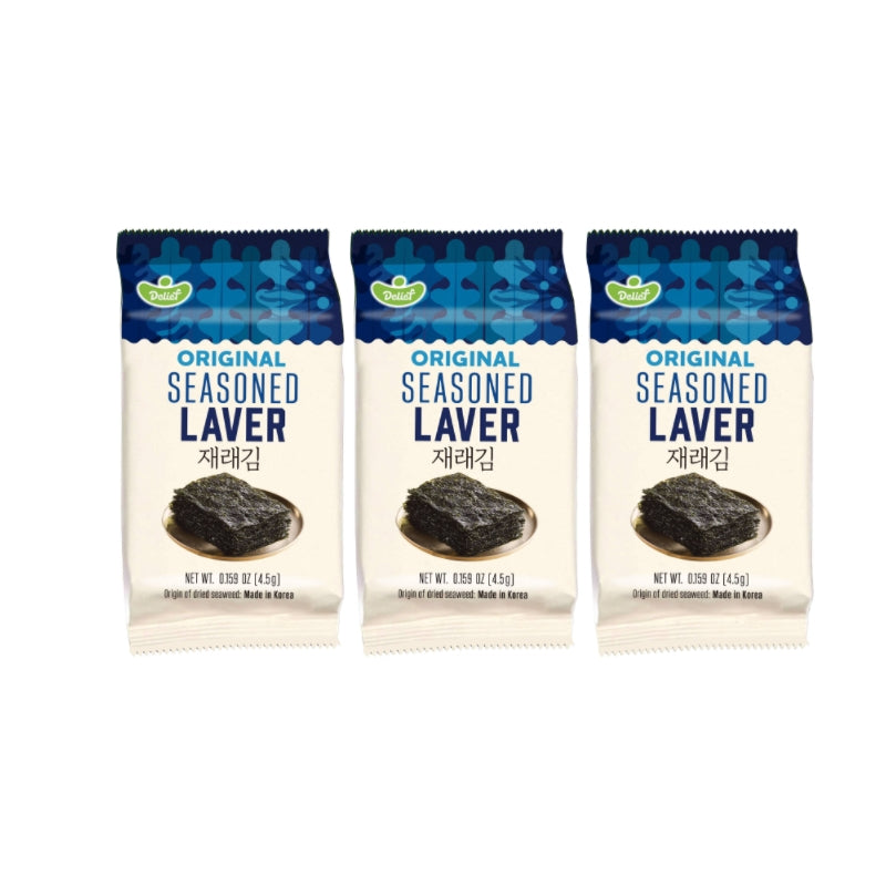 DELIEF Feuilles d'algues assaisonnées original (halal) - 4,5 g x 3