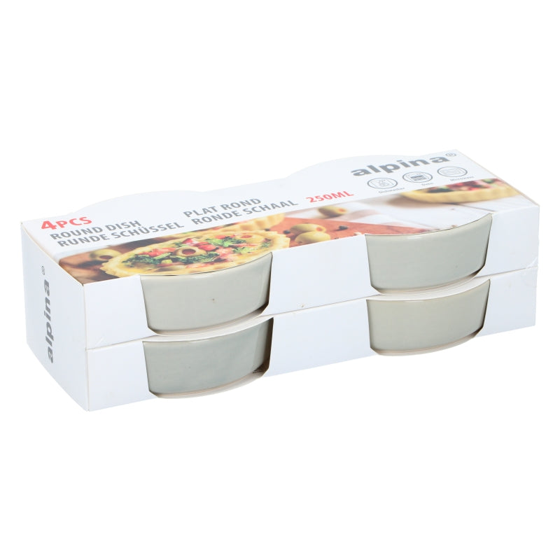 Lot de 4 plats ronds