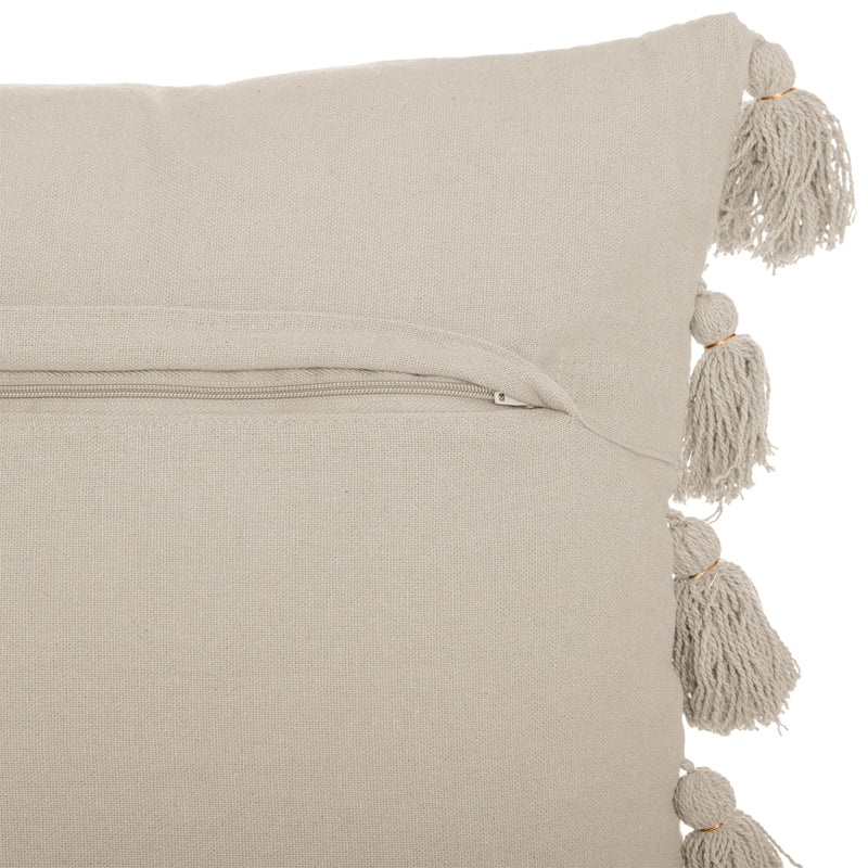 Coussin Gypsy ivoire à pompons 50 x 50 cm