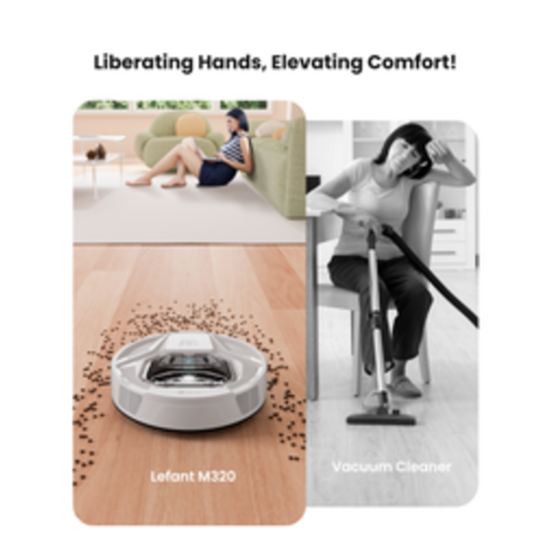 Lefant M320 Aspirateur Robot Laveur 6000 Pa | 210 min | Contrôle Intelligent Par Application