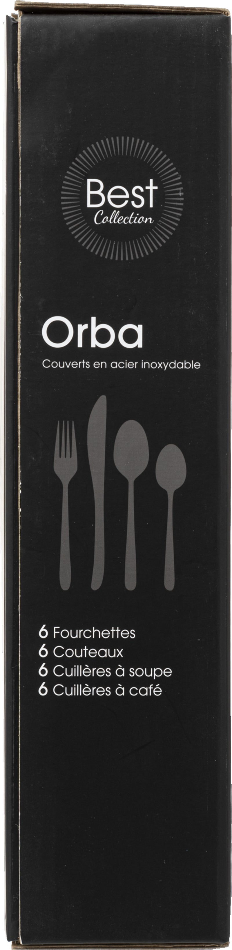 Secret de Gourmet Orba Set de couverts en acier inoxydable - 24 pièces