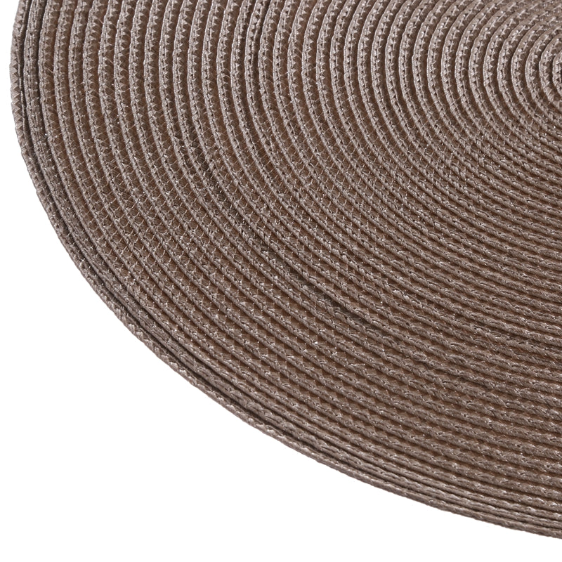 Secret de Gourmet Set de table rond tressé - Taupe