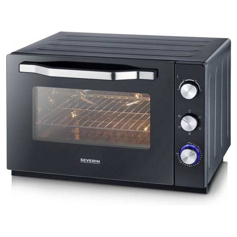 SEVERIN TO 2073 Four posable XXL à chaleur tournante 60 L 2200 W Minuteur 120 min Noir