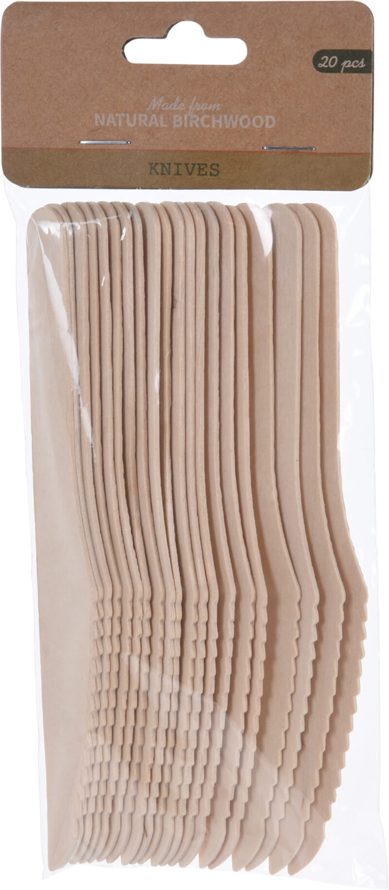 Lot de 20 couteaux en bois