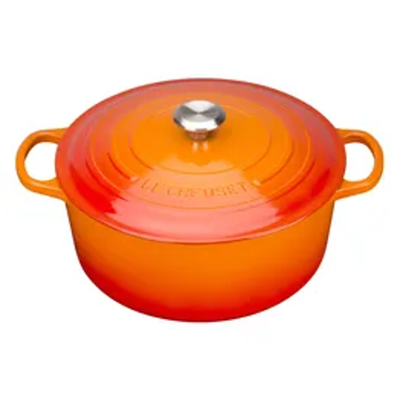Le Creuset Signature Cocotte ronde orange volcanique - 24 cm