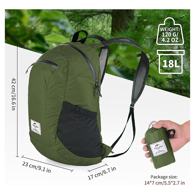 Naturehike Sac à dos imperméable pliable en nylon 30D ultra-léger pour la randonnée