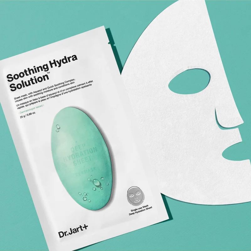 Dr.Jart+ Patch masque hydratant apaisant à l’eau de pilule verte 5 feuilles