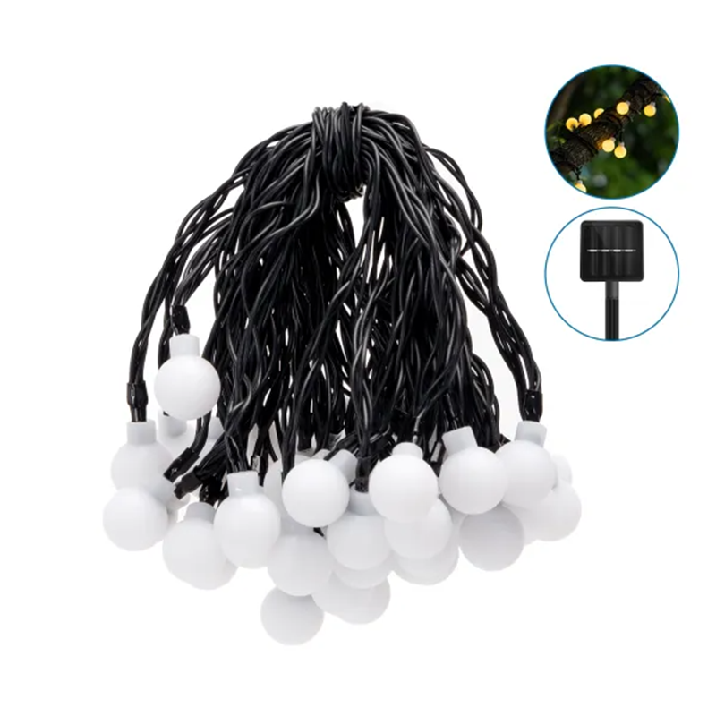 Aigostar Guirlande lumineuse solaire LED milk bubble, 10 m, lumière chaude 2700 K