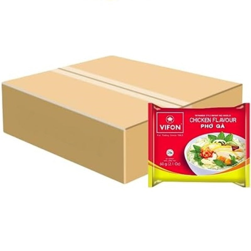 Vifon Nouilles de Riz Instantanées Pho Ga au Poulet 30 x 60 g - 1 Boîte