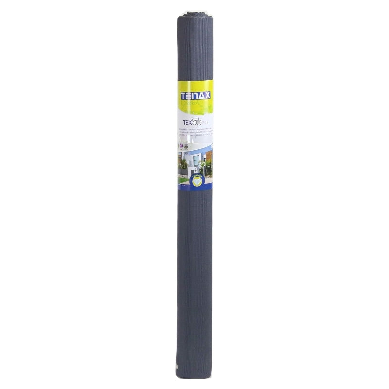 Tenax Texstyle Privé Brise-vue en textilène gris acier 1,5 x 5 m