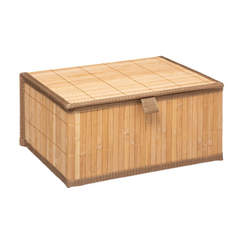 5Five Lot de 3 Boîtes Rectangulaires en Bambou Nature