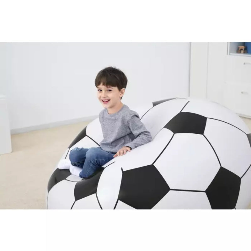 Bestway Fauteuil gonflable en forme de ballon de football pour enfants - 114 x 112 x 71 cm
