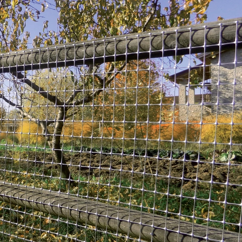 Tenax Millennium Filet de clôture argent 1 x 25 m résistant aux UV et aux chocs