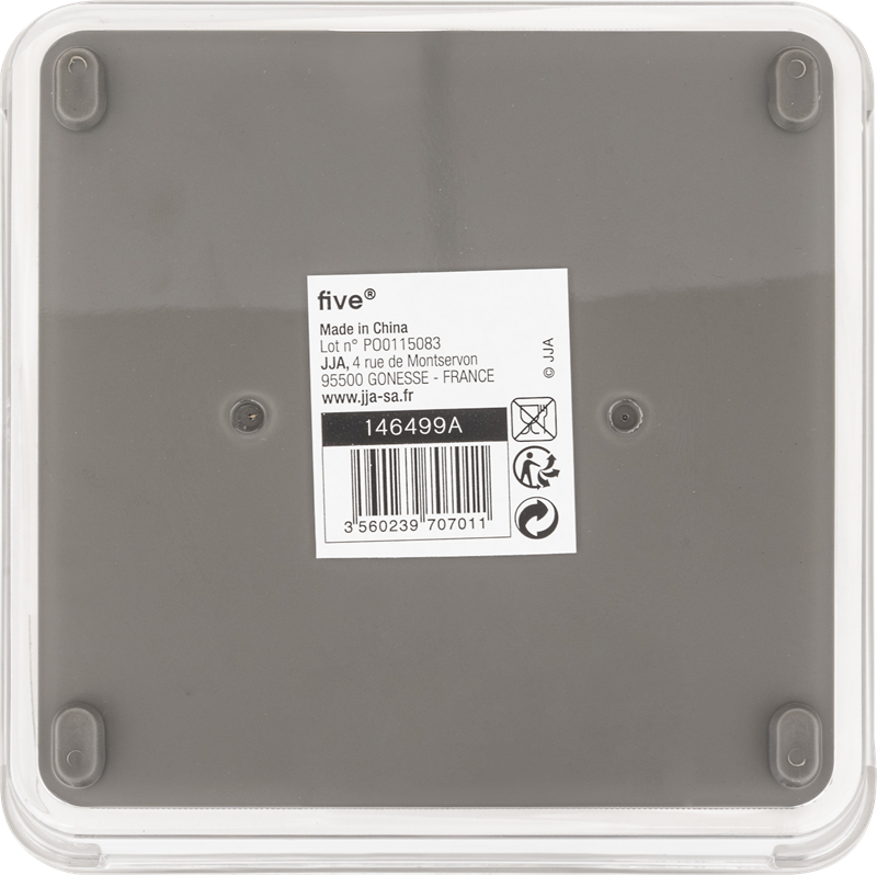 5five Organisateur de tiroir Simply Smart Ted 16 cm Gris foncé