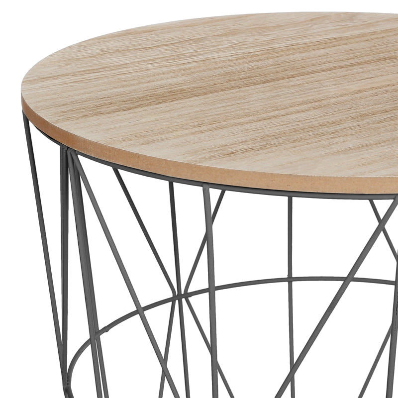 Kumi Table d’appoint en métal noir format moyen
