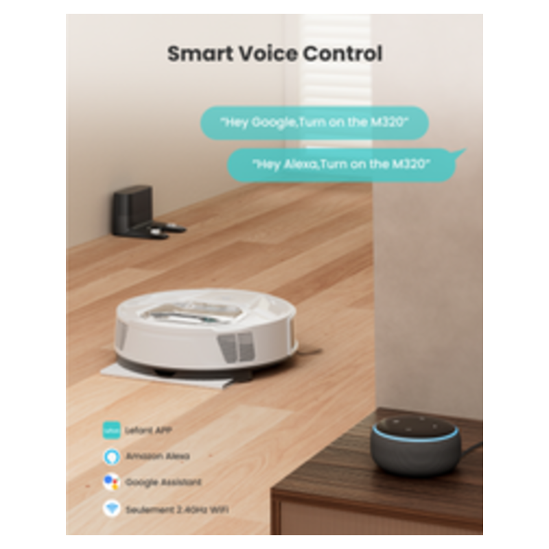 Lefant M320 Aspirateur Robot Laveur 6000 Pa | 210 min | Contrôle Intelligent Par Application