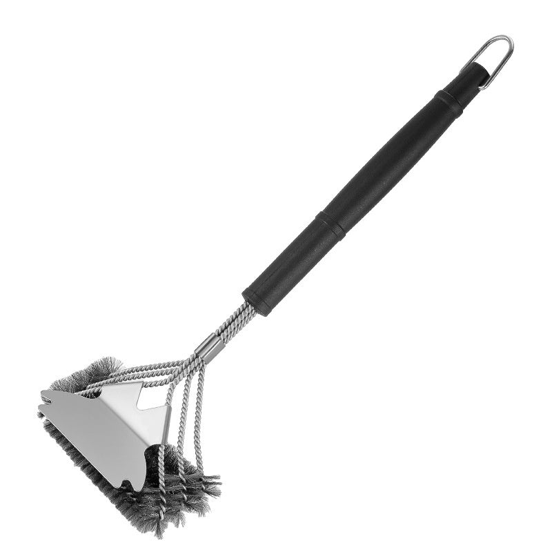 Huacan Brosse de nettoyage pour gril en fil d'acier inoxydable, accessoire de barbecue puissant, argent