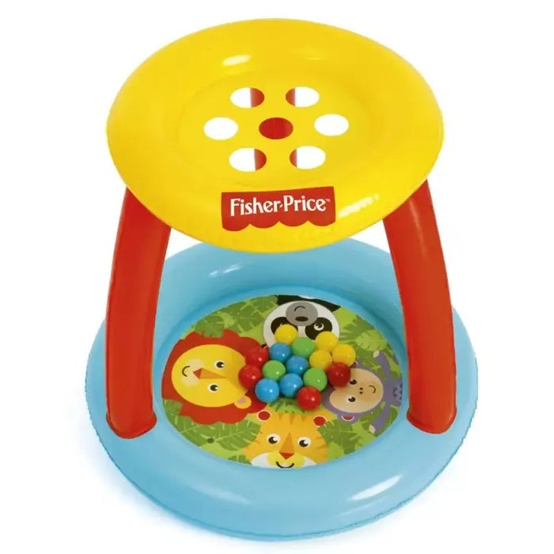 Bestway Fisher-Price Jeu de tri de balles gonflable Animal Friends - 89 x 84 cm