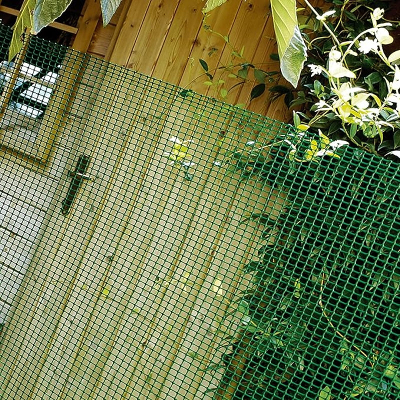 TENAX Hobby 10 Filet en plastique vert à mailles rectangulaires pour clôtures et portails - 1 x 50 m