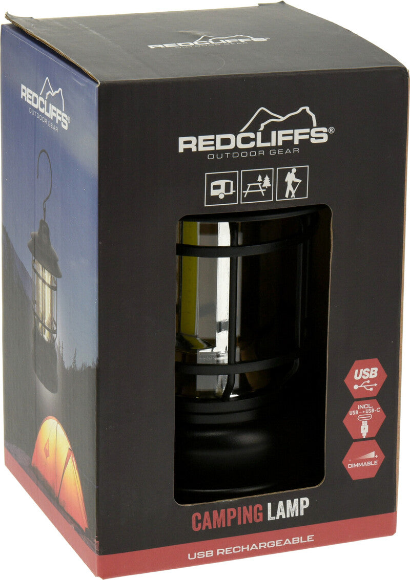 Redcliffs Outdoor Lampe de camping rechargeable USB - Noir