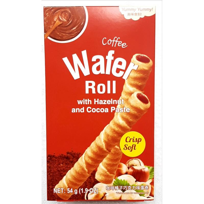 Yummy Yummy Rouleaux de Gaufrette Fourrés Noisette & Cacao 54 g