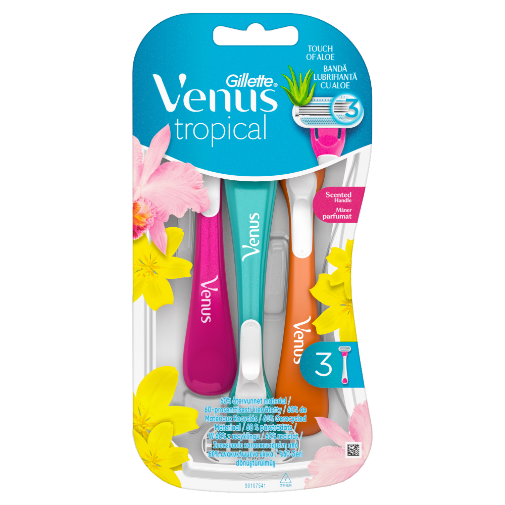 GILLETTE VENUS Tropical Extra Comfort - Rasoirs Jetables - 3 Unités