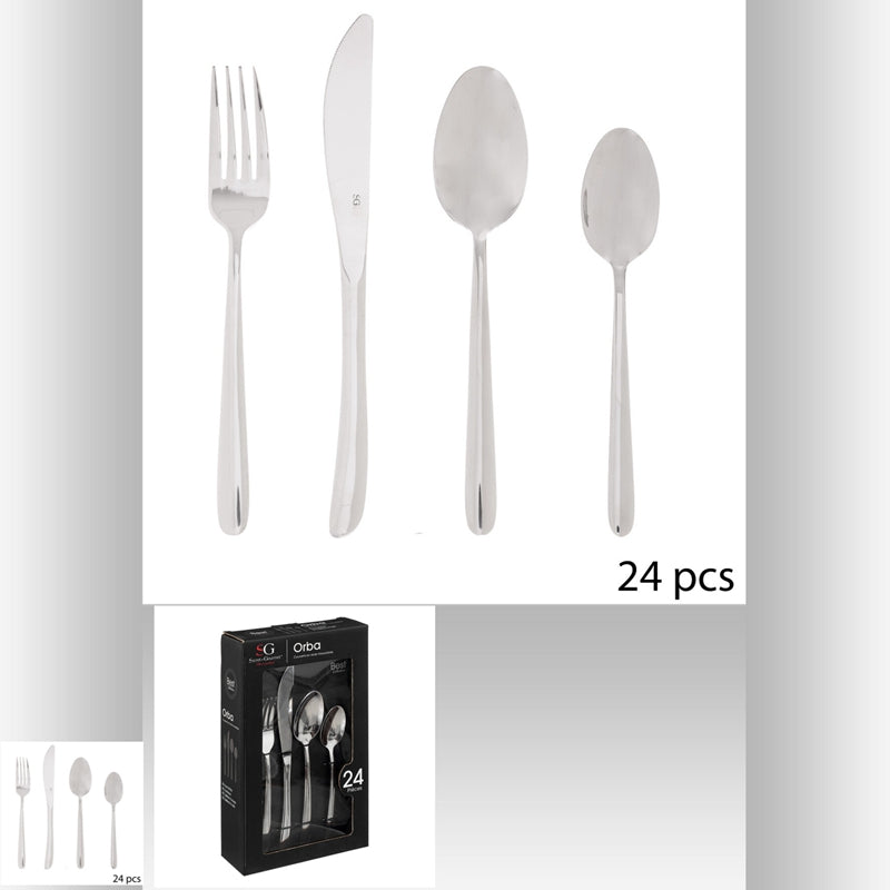 Secret de Gourmet Orba Set de couverts en acier inoxydable - 24 pièces