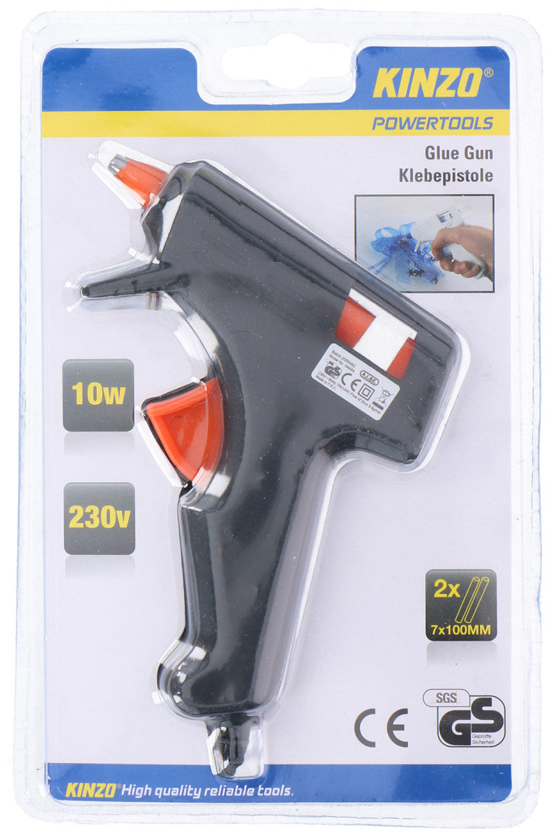 Kinzo Pistolet à colle, 230 V, 10 W - Noir