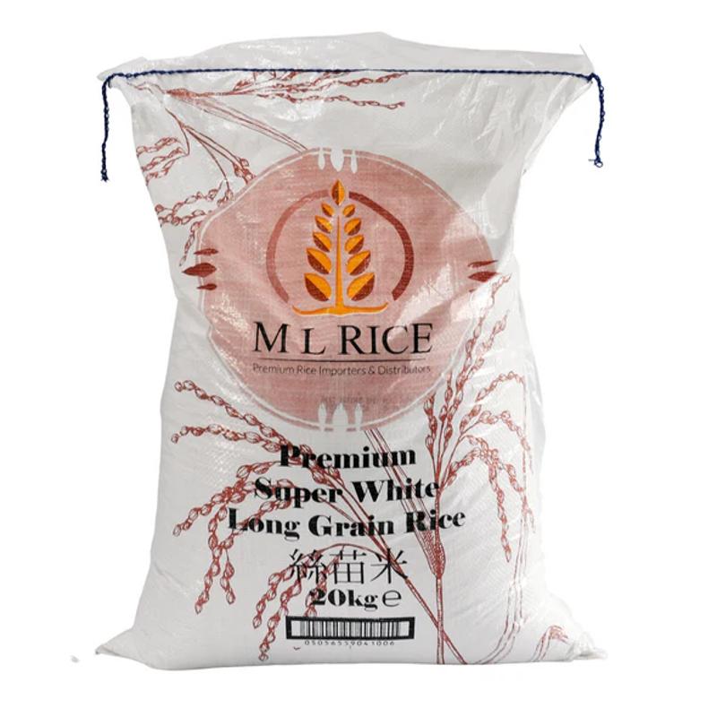 ML Rice Riz blanc à long grain Supérieur Premium, 20 kg Sac