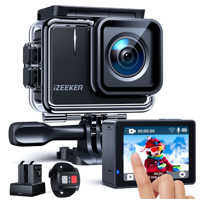 iZEEKER iA100 Caméra d’action 4K 30 i/s 20 MP Étanche 40 m