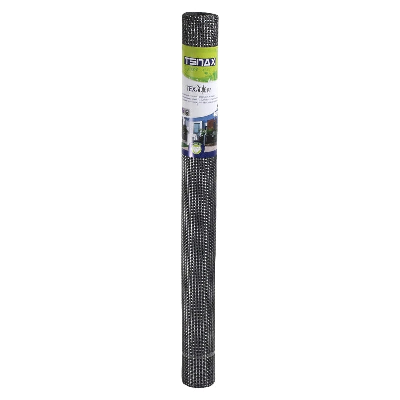 Tenax Texstyle Vip Brise-vue à faible occultation en extilène Gris Noir Argent 1 x 25 m