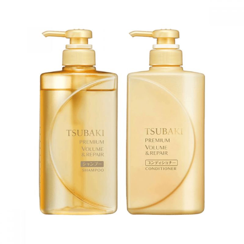 TSUBAKI Éclat Soie Dorée Shampooing Traitement Capillaire Nourrissant 490 ml