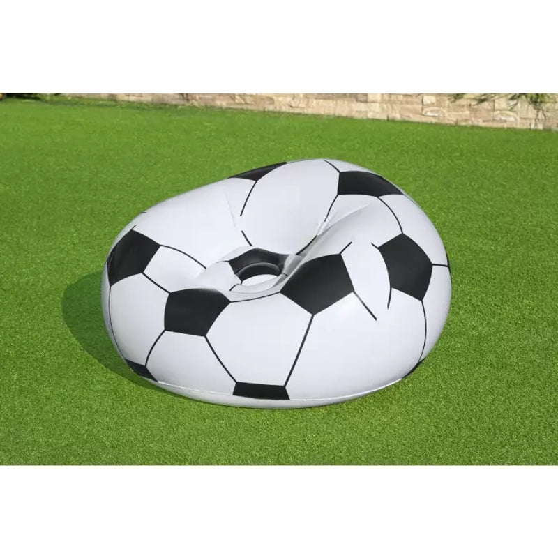 Bestway Fauteuil gonflable en forme de ballon de football pour enfants - 114 x 112 x 71 cm