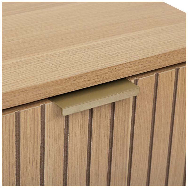 5five Tasso Meuble bas 2 portes effet bois naturel aggloméré E1 L 33 x P 28 x H 80 cm