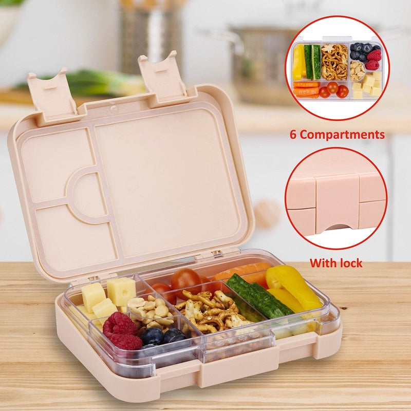 Alpina Boîte de conservation et de snacks avec 6 compartiments 21 x 15 x 4,5 cm