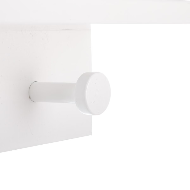 Atmosphera Douceur Patère étagère 4 crochets blanc