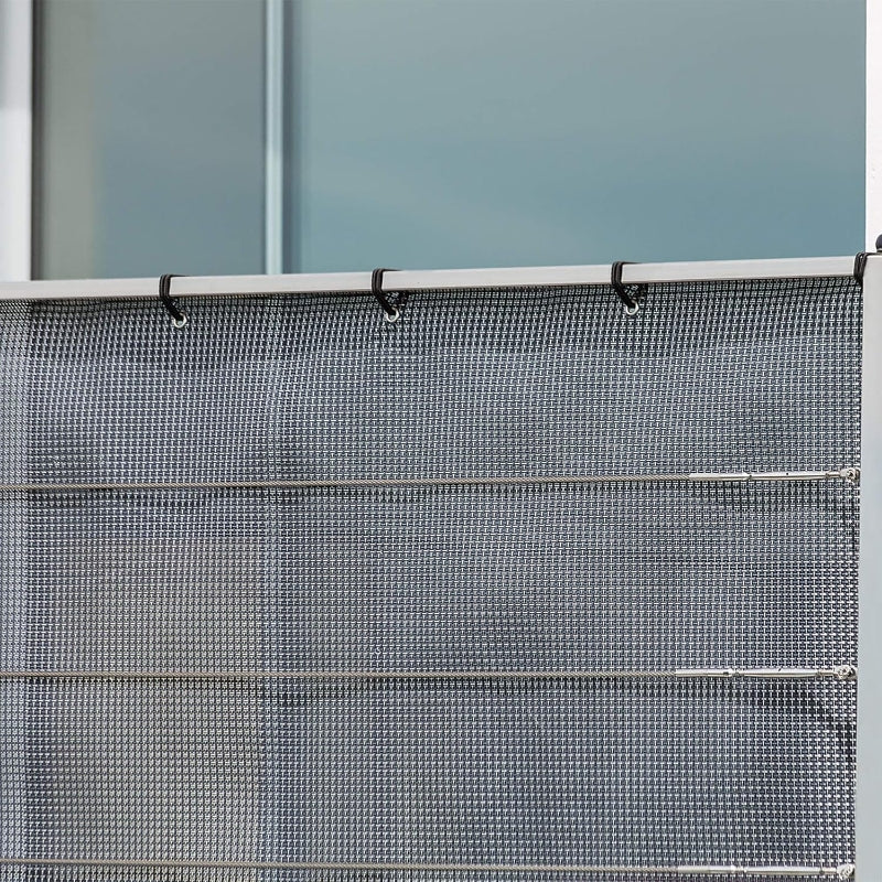 TENAX Texstyle VIP Brise-vue occultant bas en textilène gris/noir/argent - 1 m x 5 m