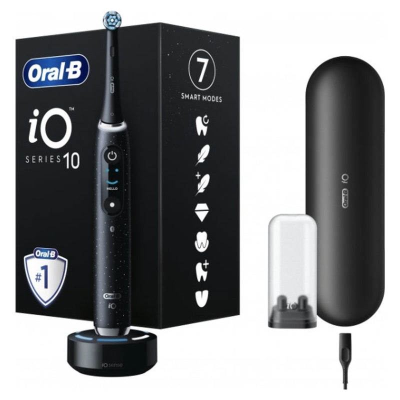 Oral-B iO Series 10 Noir - Brosse à Dents ?lectrique - Nettoyage Intelligent avec IA - Soin des Gencives