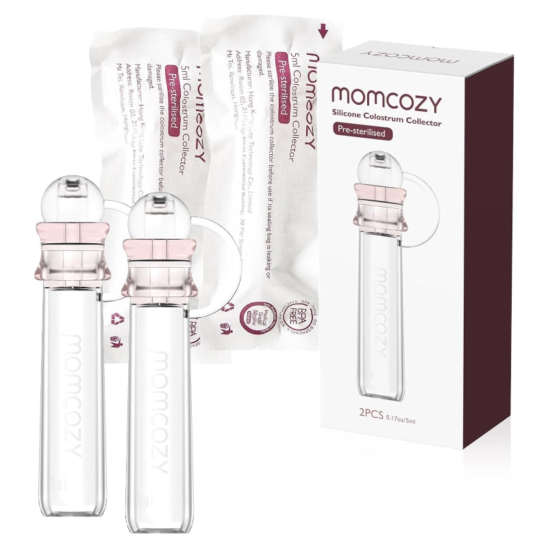 Momcozy Collecteur de colostrum réutilisable portable alimentation bébé multi-usage sans BPA 5 ml 2 pcs