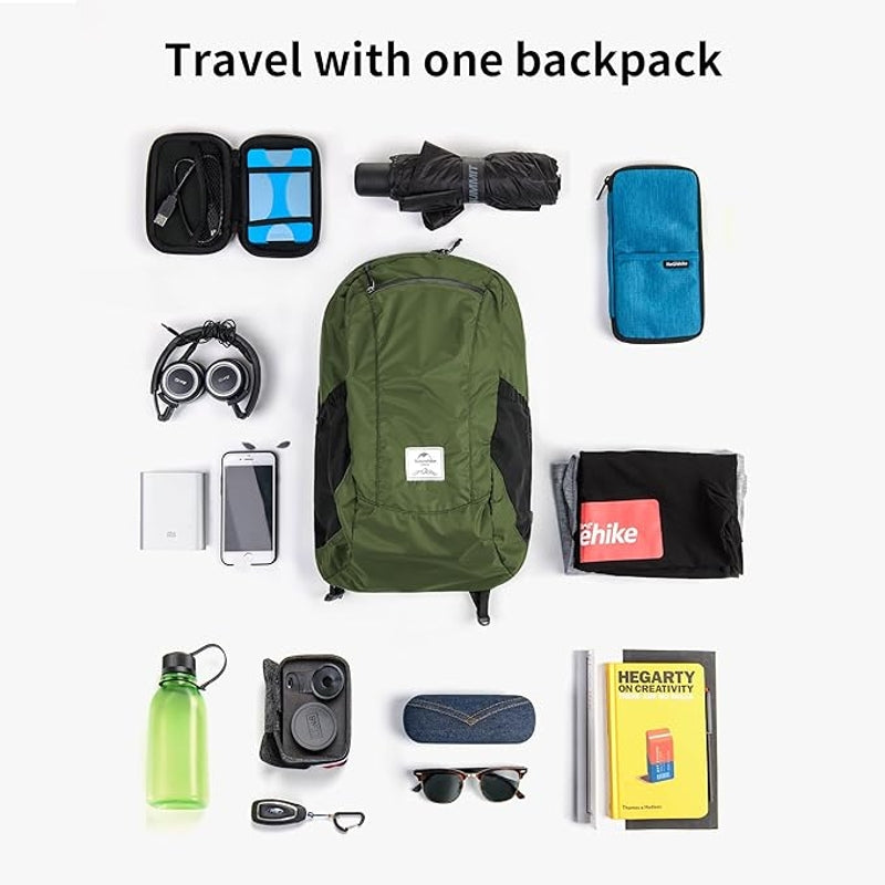 Naturehike Sac à dos imperméable pliable en nylon 30D ultra-léger pour la randonnée