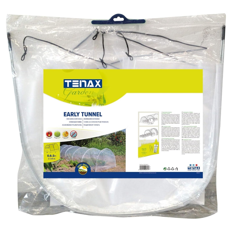 Tenax Tunnel de forçage 0,6 x 3 m Mini serre pour légumes