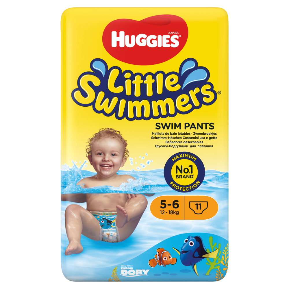 Huggies Couches nageurs, culottes de bain, Taille 5-6 (12-18 kg), Pack de 11