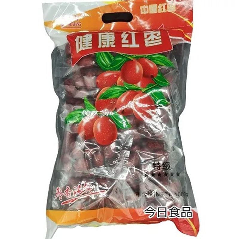 Dattes rouges saines à grains moyens 1 kg (contient environ 10 sachets)