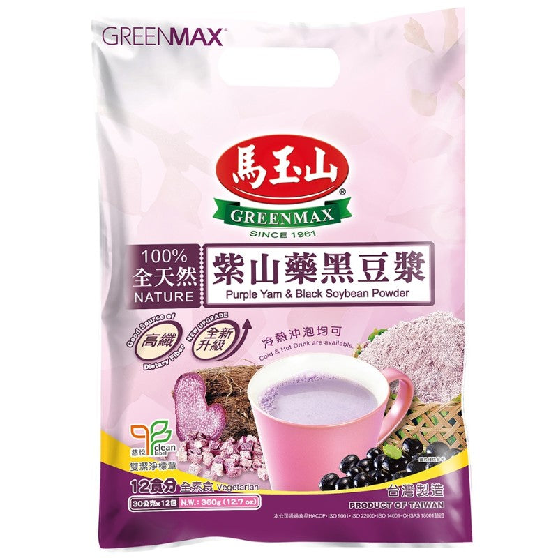 GREENMAX Lait de haricots noirs avec igname violette 12*30g