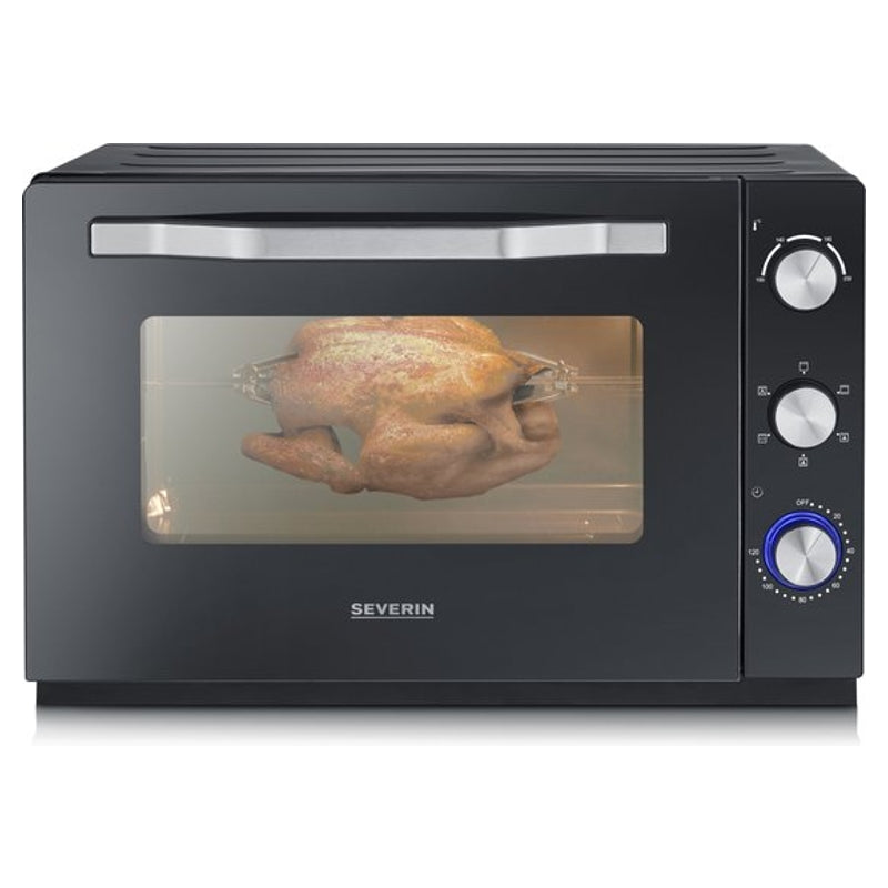 SEVERIN TO 2073 Four posable XXL à chaleur tournante 60 L 2200 W Minuteur 120 min Noir